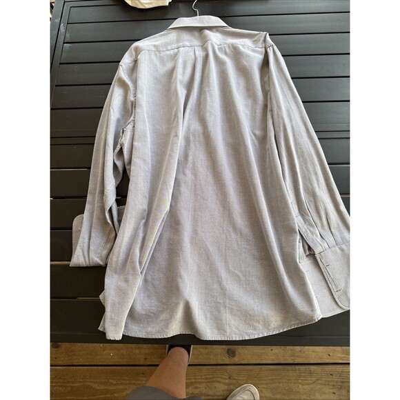 BIG & TALL Assante Couture Mens Dress Shirt 18.5” 36/37” Grey - Picture 12 of 13